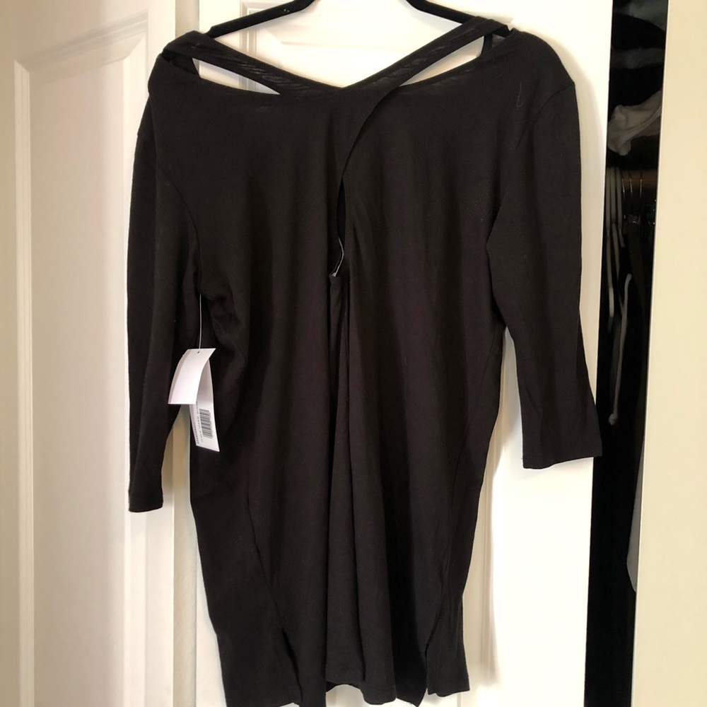 Black crisscross back shirt